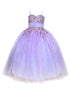Little Girls Lilac Embroidered Sweetheart Neckline Flower Girl Dress 2-6 - SophiasStyle.com